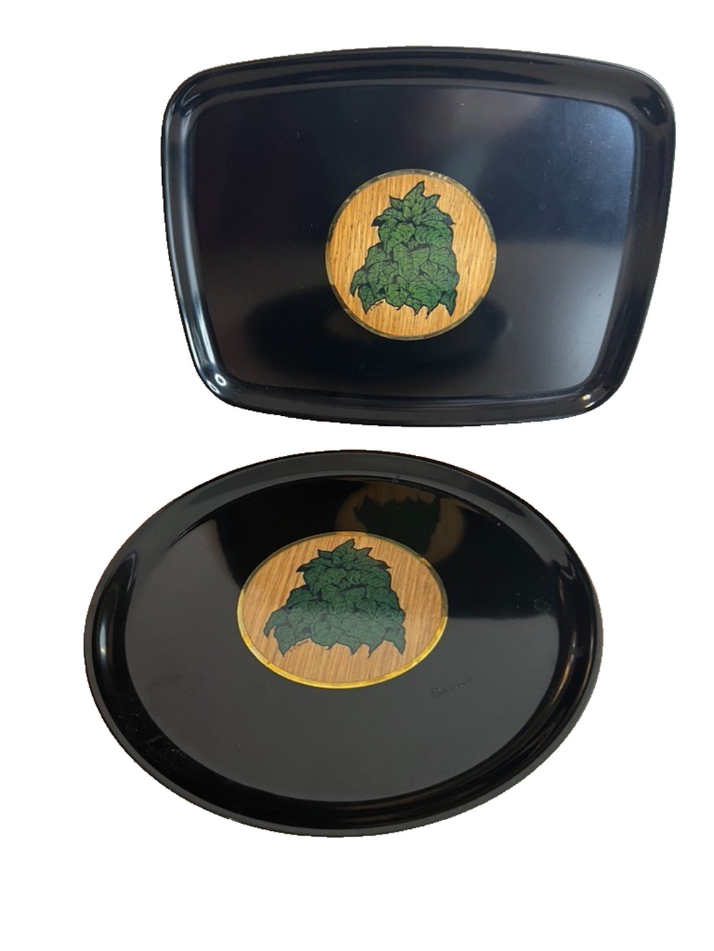 Vintage Couroc Herb Tray Mid Century Platter Barware Lacquer Set